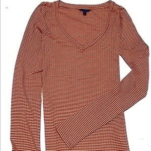 NWT long sleeve red white shirt